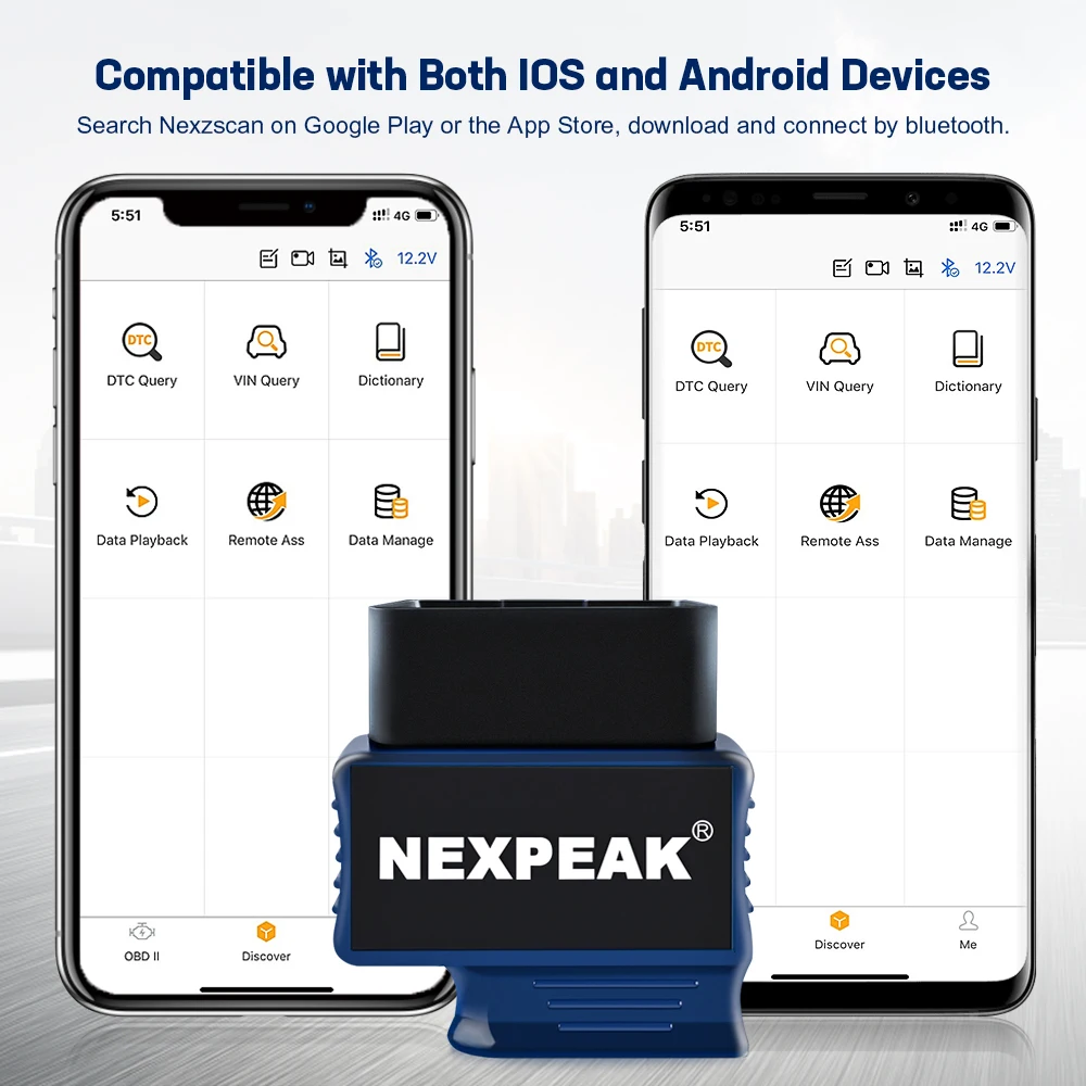 NexzScan OBD2 диагностический сканер Bluetooth считыватель кодов работает с iOS/Android