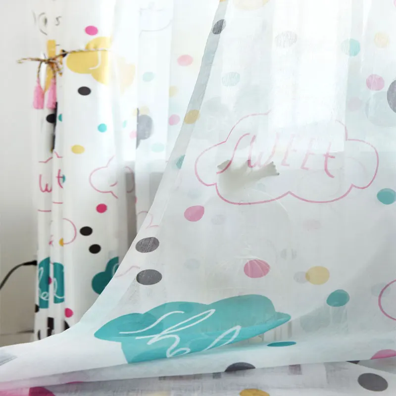Детские занавески для спальни с рисунком облака в детскую комнату 2