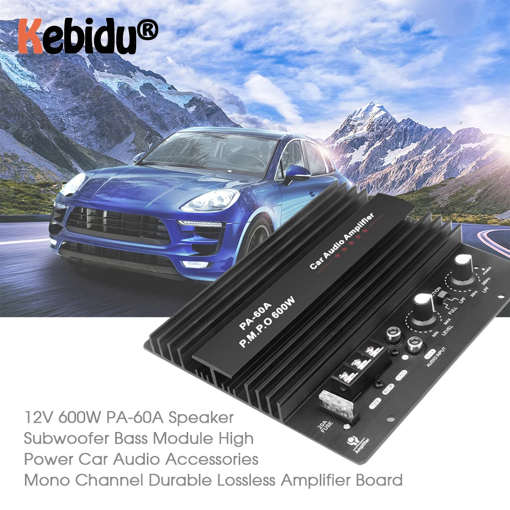 Хит продаж Каблук 12V 600W Динамик сабвуфер бас модуль автомобильного аудио