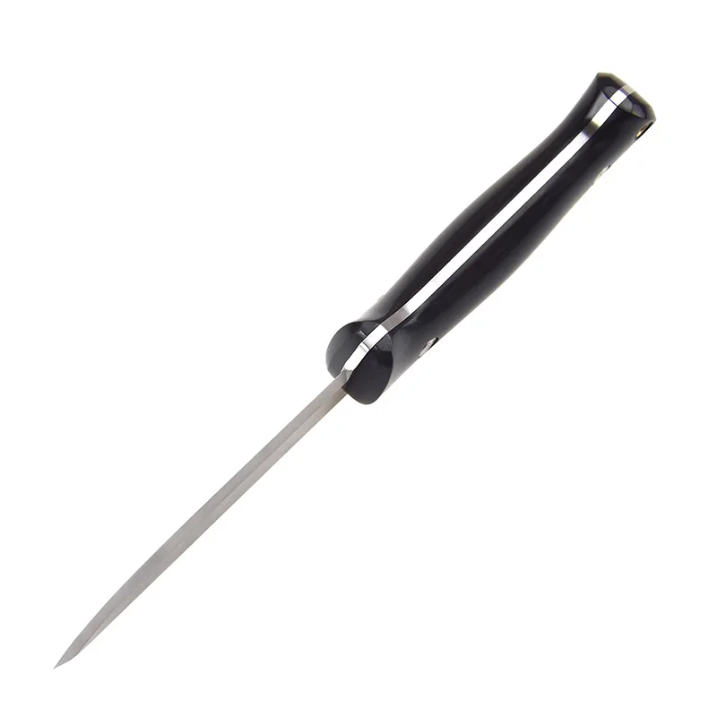 Нож HARNDS Forester Bush Craft Sandvik 14C28N с фиксированным лезвием рукоятка из черного дерева G10
