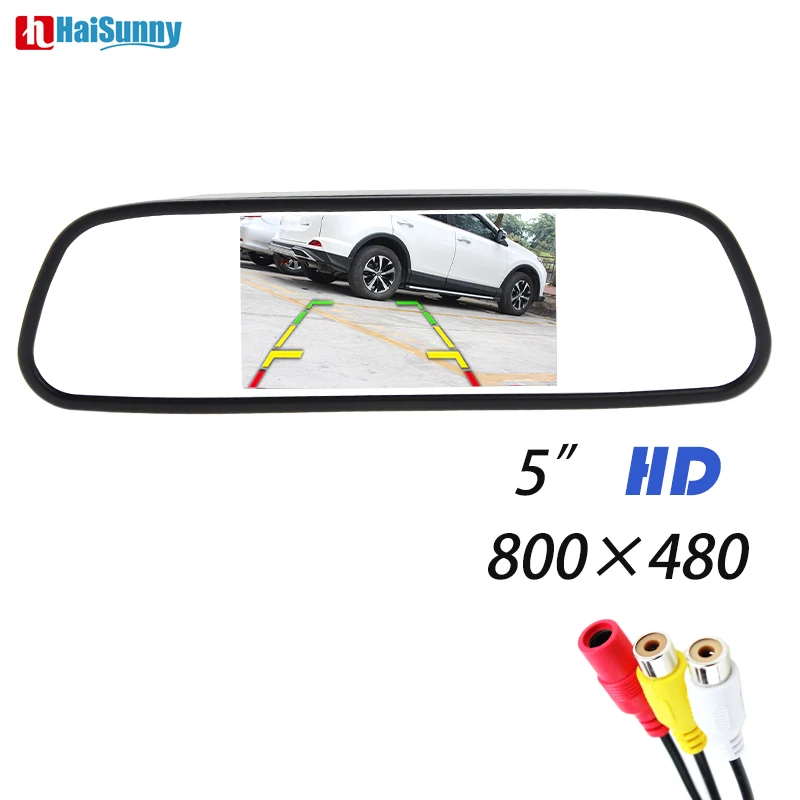 HaiSunny 5 &quotцифровой цветной TFT 800*480 LCD Автомобильный внутренний зеркальный монитор 2