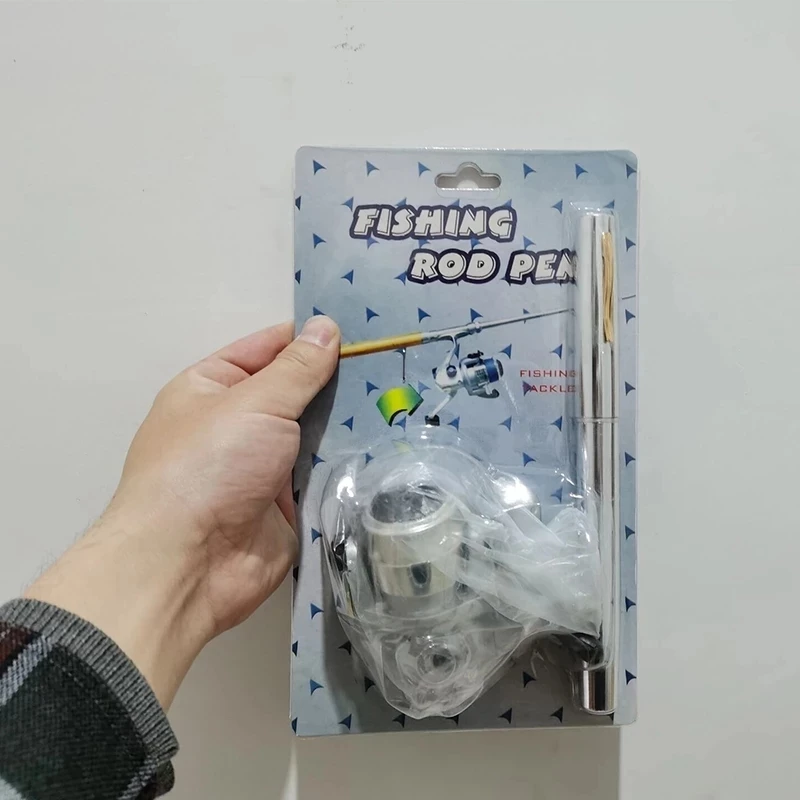 

2021 Mini Pen Appearance Fishing Rod Portable Rotating Wheel Fishing Rod 1 Piece Winter Outdoor Fishing Rod Fishing Accessories