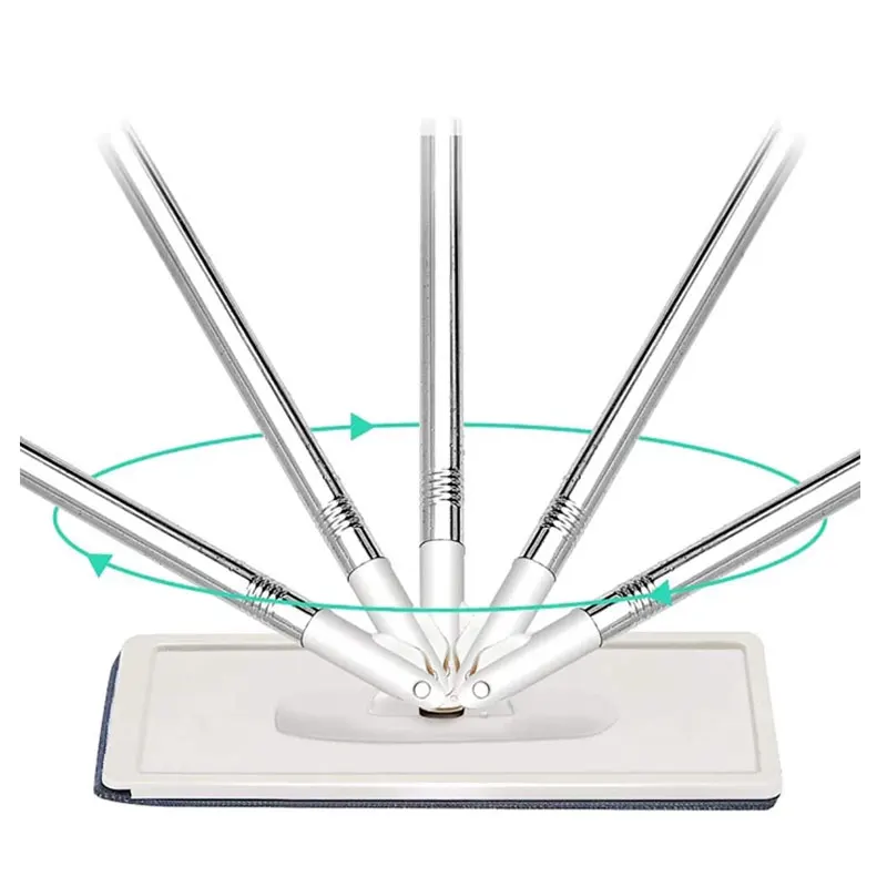 

2/4/6 pc Hand Wash Free Mop Quick Clean Microfiber Squeeze Flat Mop For Wash Floor Home Kitchen Cleaning Mop With Bucket Kit