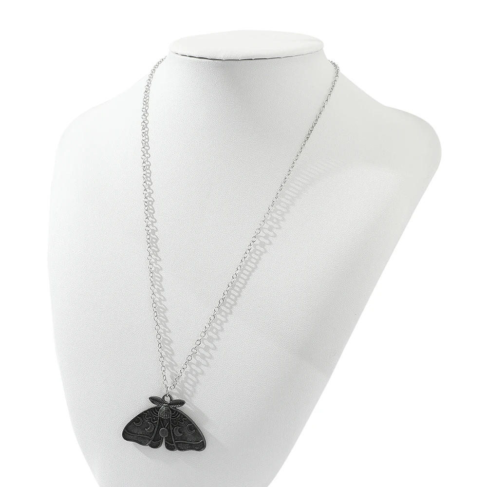 Новое ретро ожерелье с подвеской в виде листьев моли простой кулон звезды и Луны