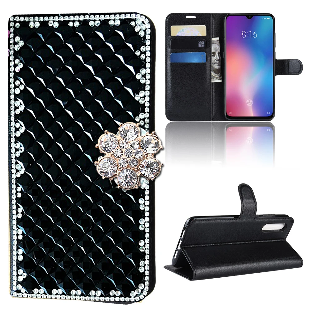 

Luxury Leather Phone Case For Huawei Honor 9X Coque Diamond Leather Flip Cover For Huawei Honor 9X Pro Y9 Prime 2019 Coque Hot
