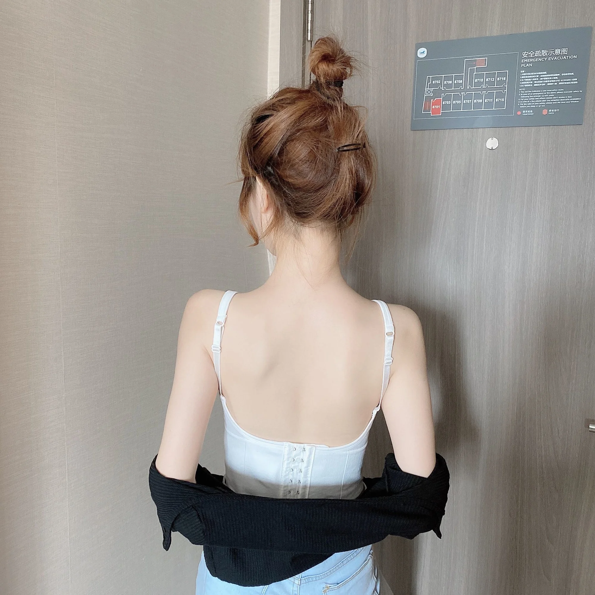 Женский жилет на бретелях Спайс для девушек летний U-образный топ с подкладкой