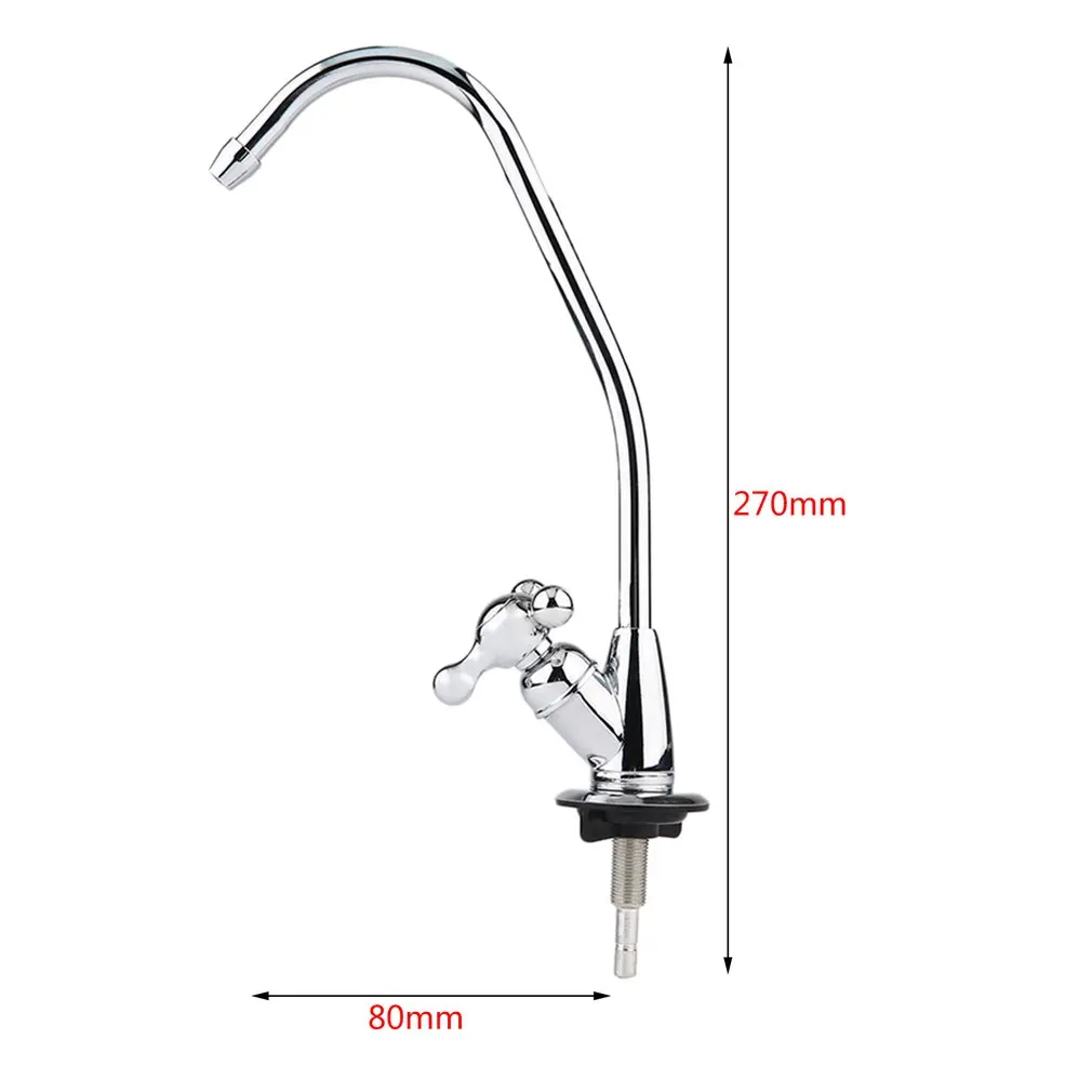 

Straight Drinking Water Purifier Stainless Steel Drinking Water Filter Faucet Reverse Osmosis Sink Tap 2 Gooseneck Faucet