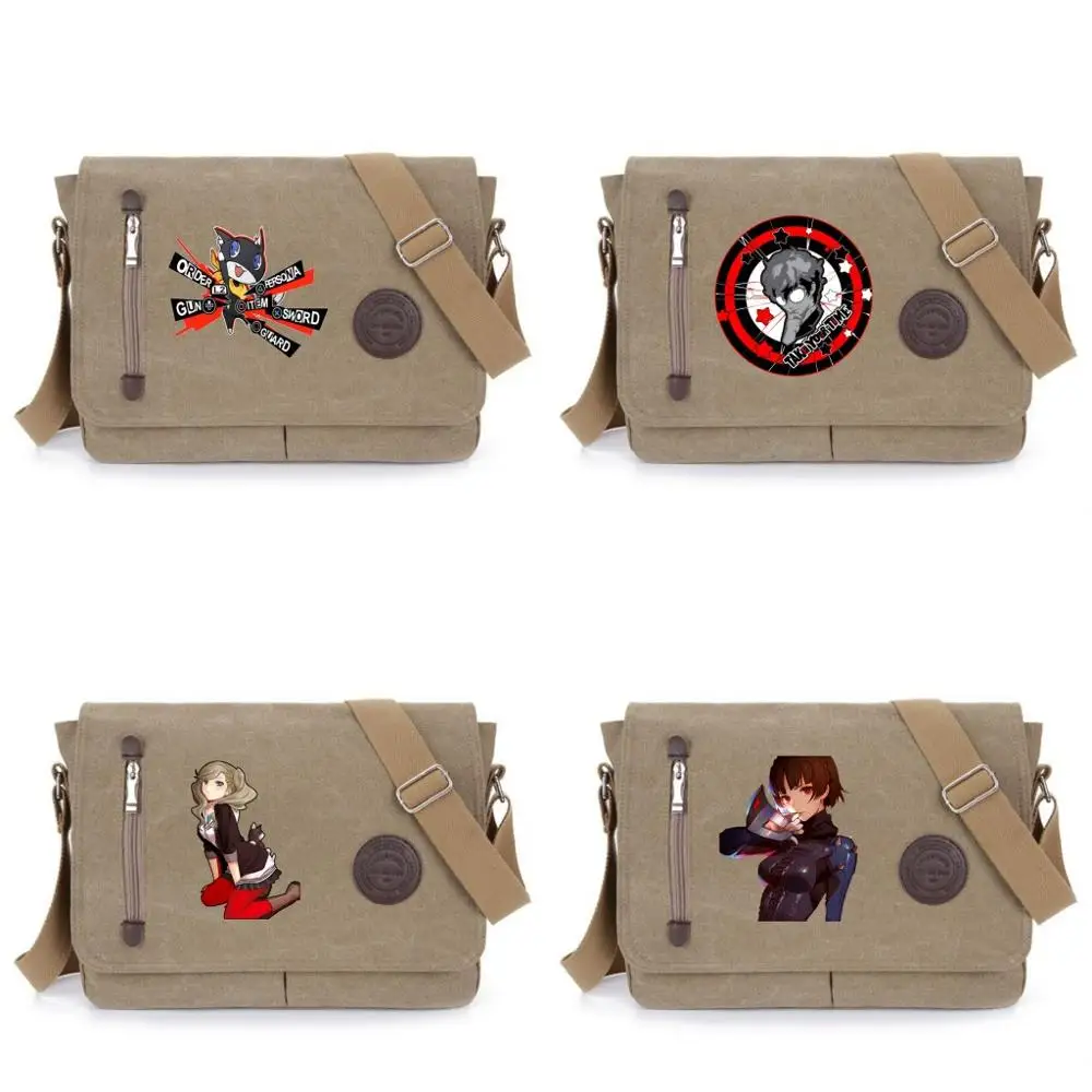 

Сумка на плечо Persona5 для студентов, мессенджеры для подростков и мальчиков, кросс-боди, дорожные сумки на ремне для женщин