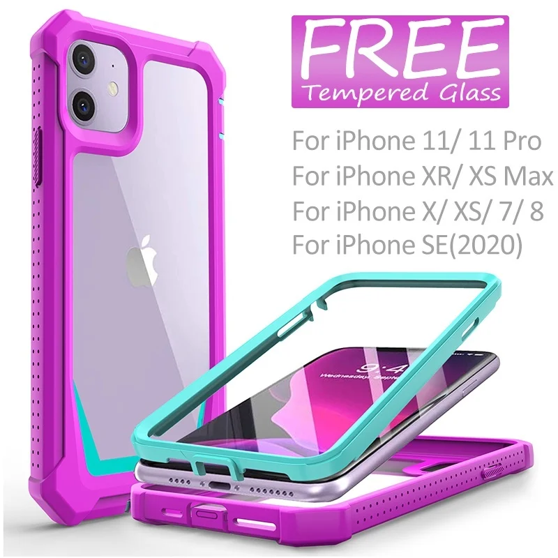 Противоударный чехол для Apple IPhone SE(2020) 11 Pro Max X Xsmax Xr 8 7 6Plus стильный защитный