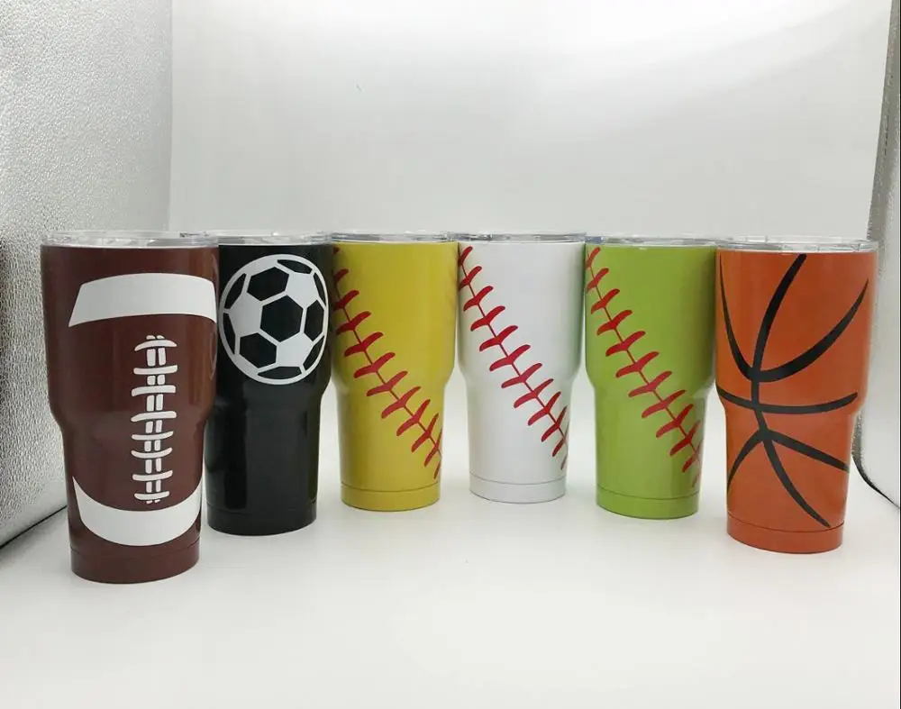 30 унций бейсбольный стакан Софтбол Футбол Кубок изолированный вакуумной