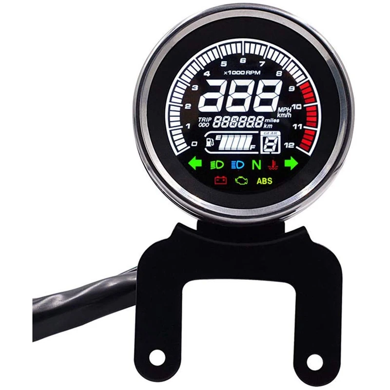 12V ЖК дисплей мотоцикл цифровой тахометр Oeter 12000 об/мин Speeeter масло Температура