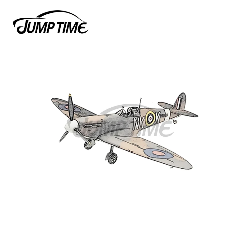 JumpTime 13 x4cm For Submarine Spitfire Aircraft Decal VAN Windshield Laptop Car Stickers Scratch-Proof Military Car Assessoires