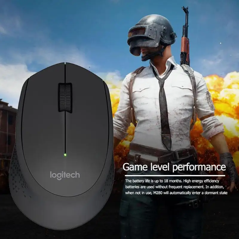 Logitech M280 беспроводная мышь 1000 dpi 3 кнопки оптических мышей с usb-приемником