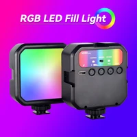 rgb video lights mini led camera panel lamp 2000mah rechargeable photo lighting for youtube photography optional remote control