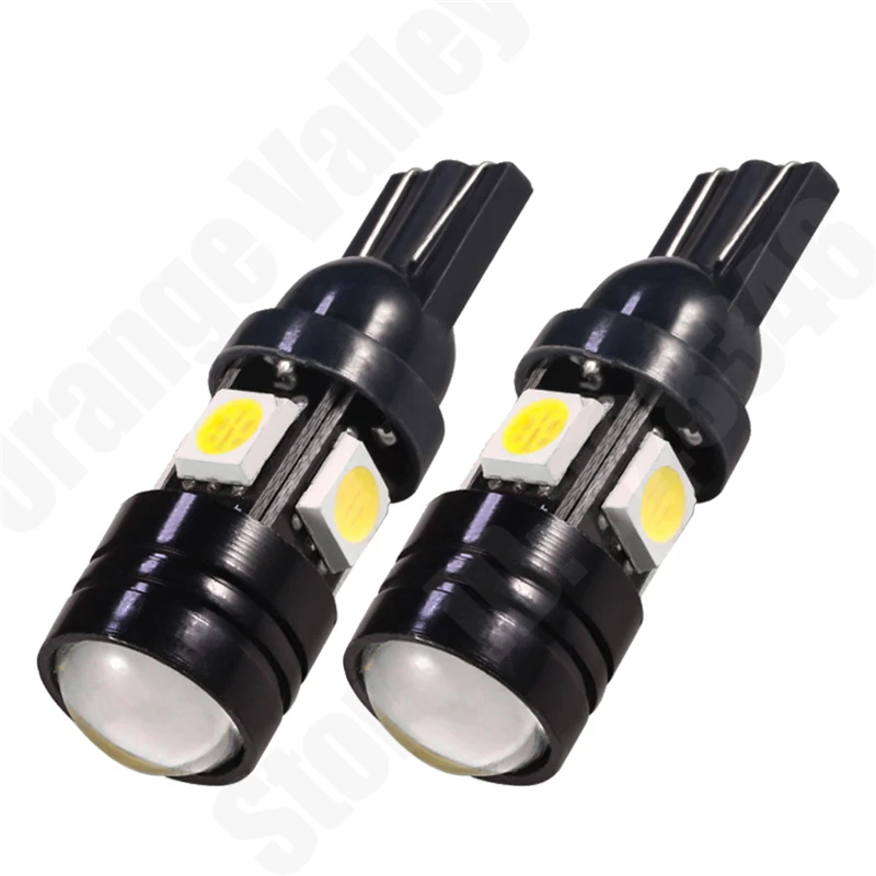 

10pcs Hot Products T10 W5W 194 168 4 LED 5050 SMD Car Auto Light Source Wedge Side Lamp Parking Bulbs With COB Lens DC12V