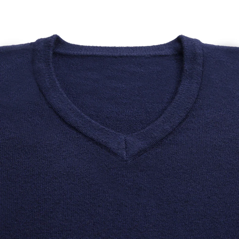 

2021 Brand Casual Knitted V Neck Sweater Men Pullover Clothing Fashion Clothes Knit Winter Warm Mens Sweaters Pullovers 81352