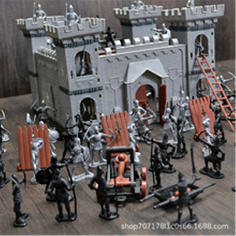 

Children's puzzle ancient war soldier suit medieval castle sand table war model soldier boy toy
