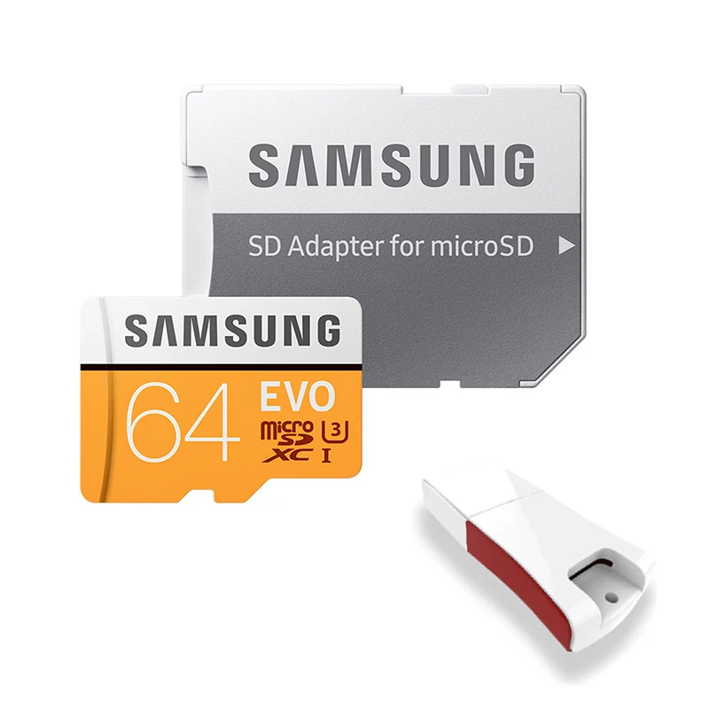 MB-MP64G-KT5-CA1001 Карта памяти SAMSUNG EVO 32 64 128 Гб Micro SD 128 ГБ 32 ГБ 64 Гб 256 ГБ 512 Гб Micro SD карта SD/TF флэш-карта microSD carte для телефона - Емкость: MB-MP64G-KT5-CA1001