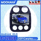 Автомобильная Мультимедийная Система DSP Carplay, Android 10,0, 6 + 128, для Jeep Compass 2010-2016, с сенсорным экраном, стерео, GPS-навигацией