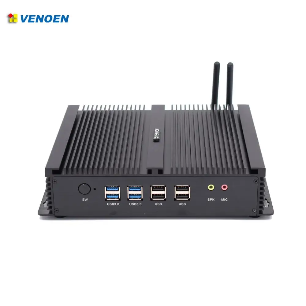 Процессор Intel Core i3 i5 4200U i7 4500U Celeron 2955U мини настольный ПК компьютер 6 RS232 485com 2lan 2 * HD
