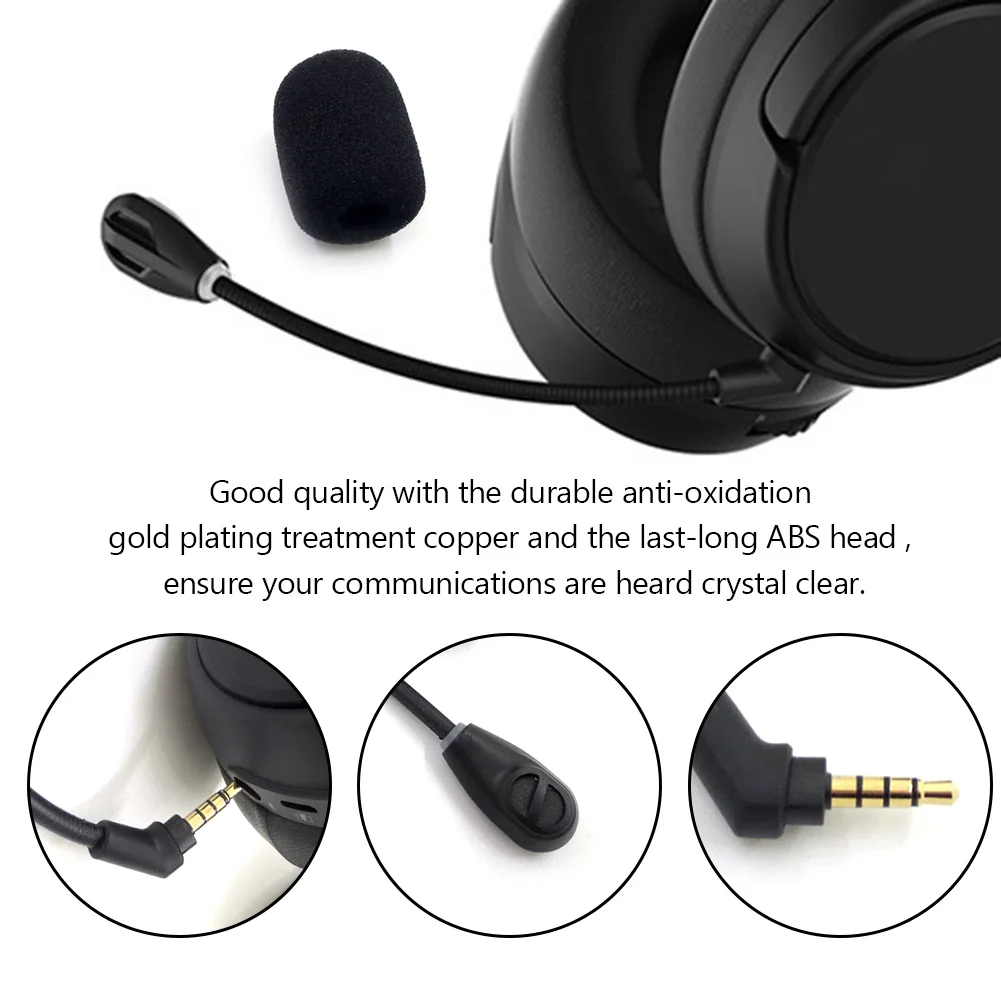 Черный игровой микрофон с разъемом 3 5 мм для Kingston HyperX Cloud II Flight/Flight S Беспроводная