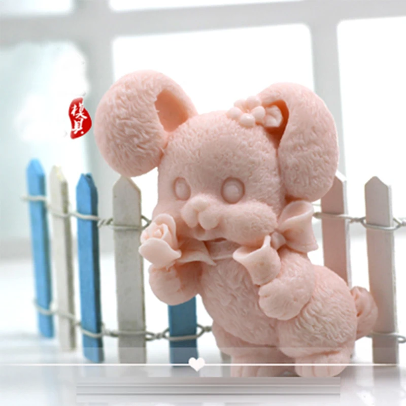 PRZY форма кролик силиконовые формы Кролик Форма в виде животных мыло ручной