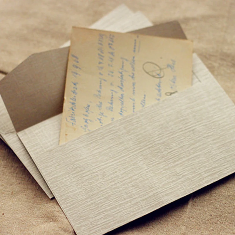 Конверты из зернистой древесины в стиле ретро 10 шт./лот винтажный Европейский