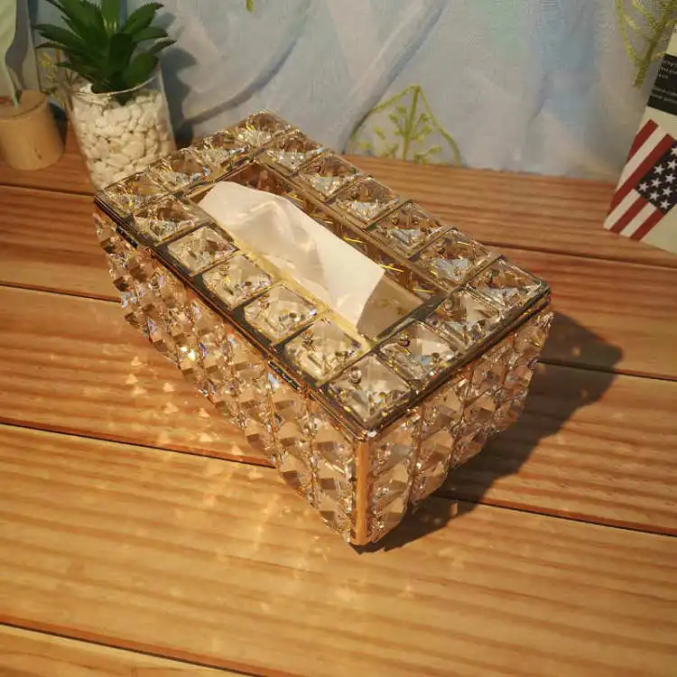 Домашняя коробка для хранения хрустального стеклоткань Европейский бумажный