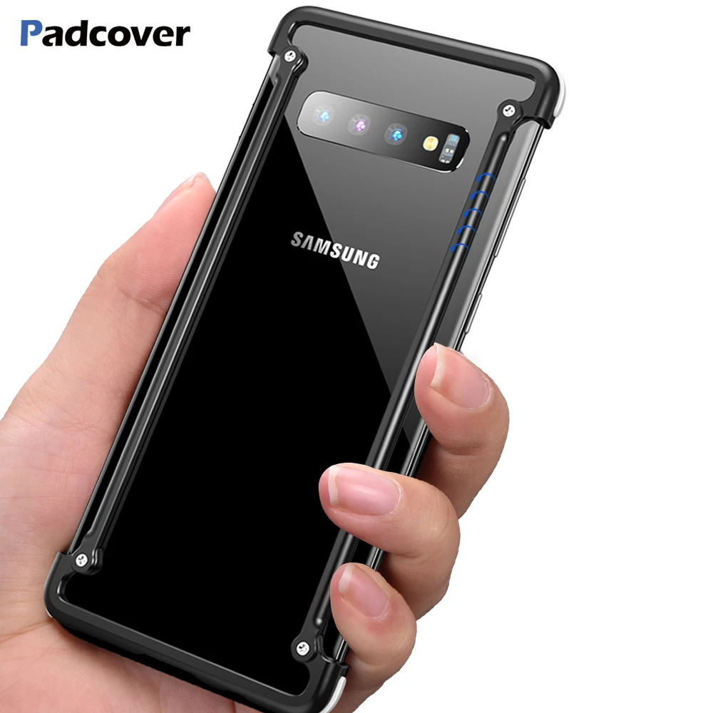 Металлический чехол с подушкой безопасности для samsung Galaxy S10, чехол с металлическим бампером для samsung Galaxy S10 plus