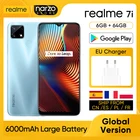Глобальная версия Realme 7i 7 я 4GB 64GB смартфон MTK Helio G85 6,5 дюймов Экран 48MP AI тройной Камера быстрого заряда 18 Вт 6000 мА-ч