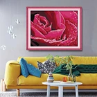 HUACAN DIY Вышивка крестиком цветы 11CT 14CT вышивка крестиком цветок набор вышивка рукоделие Наборы белый холст подарок украшение дома