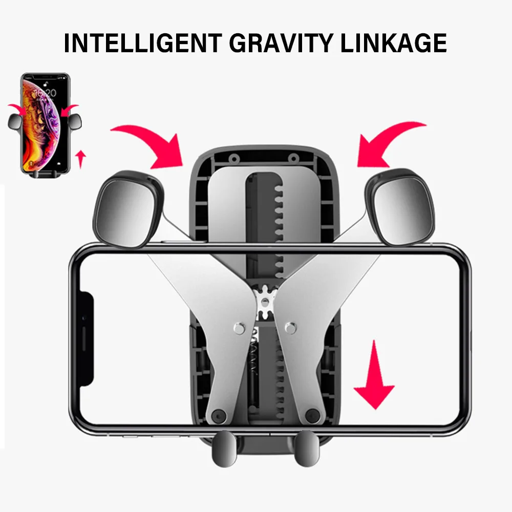 

Car Outlet Gravity Mobile Phone Bracket No Magnetic Universal Air Vent Mount Clip Cell Holder Mobile Phone Holder More Stable