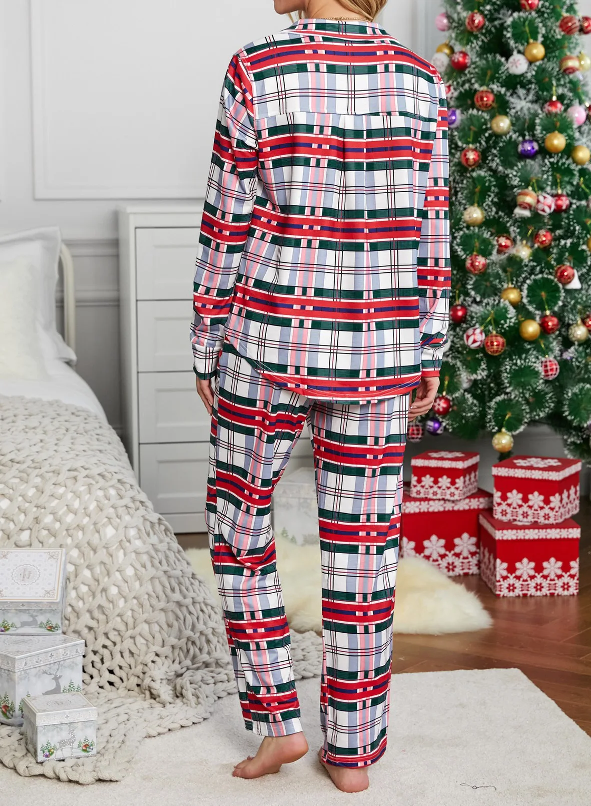 New Arrival 2021 Designers Pyjamas Pijama Plaid Christmas Pajamas For Women