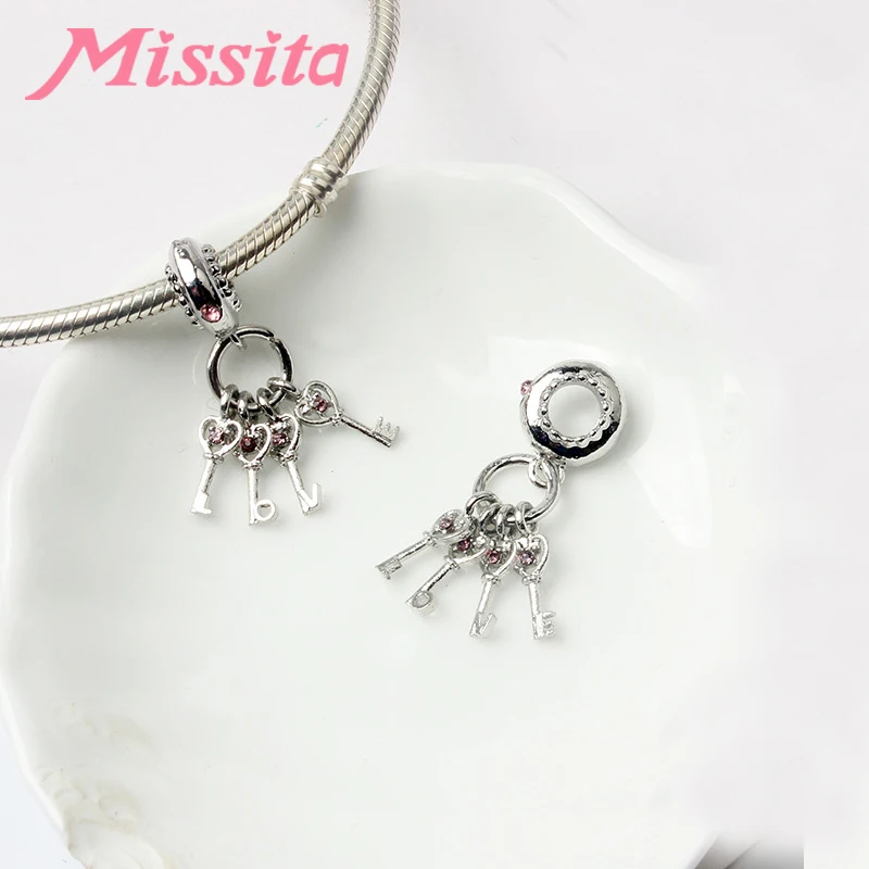 MISSITA новинка брелок для влюбленных подходящий фирменный браслет DIY ювелирные
