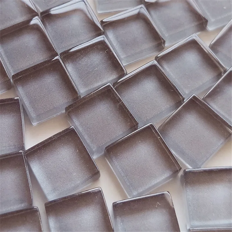 light grey 50 штук 10*10*4 мм цветной Кристальный стеклянный квадратный пазл для детей креативные настольные игры - Цвет: light grey