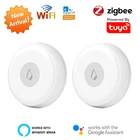 Датчик утечки воды Tuya ZigBee, сигнализация для дома, Wi-Fi, для Alexa Google Home Alice