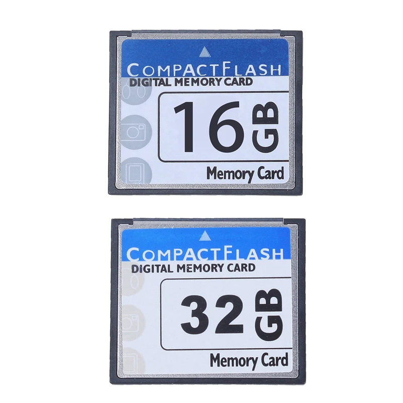 

2 Pcs Professional Compact Flash Memory Card White & Blue 16GB & 32GB