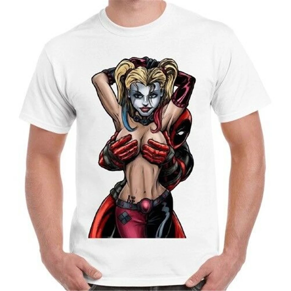 Харли Квин Дэдпул анимепостер крутой идеальный подарок унисекс футболка 575