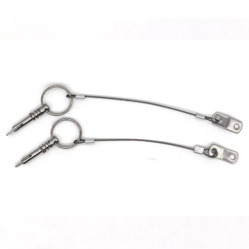 

2Pcs Quick Release Pin Drop Cam & Spring-Lanyard Prevents Loss,Stainless Steel,Top Pin,Marine Hardware