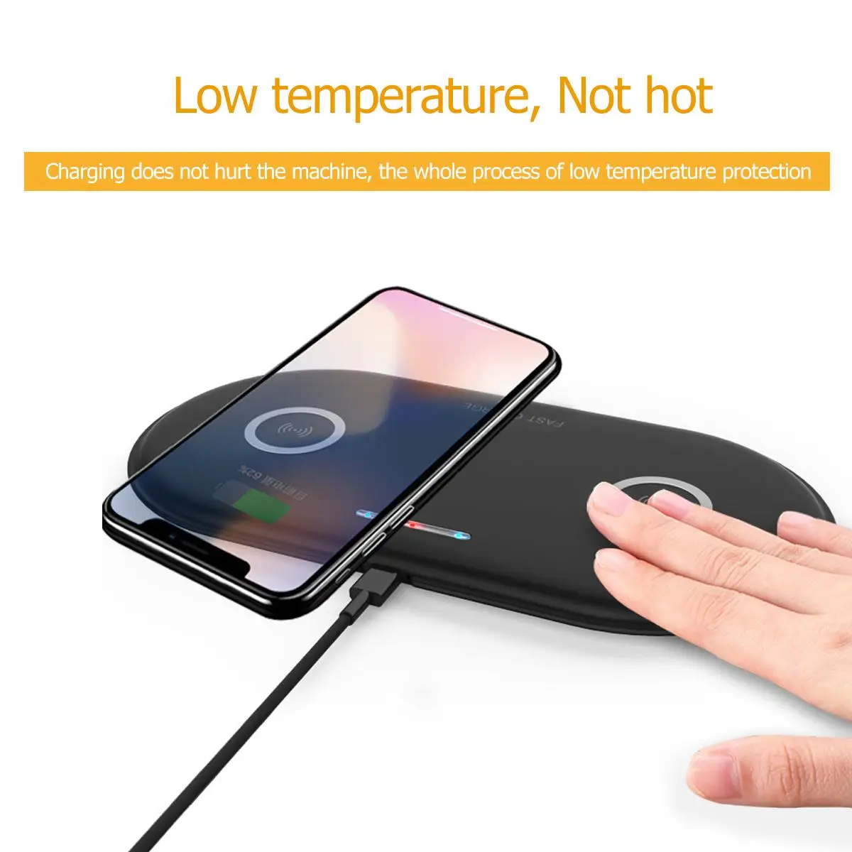 

2 in 1 20W Dual Seat Qi Wireless Charger for S20 S10 Double Fast Charging Dock Pad for IPhone 11 XS XR X 8 Pro