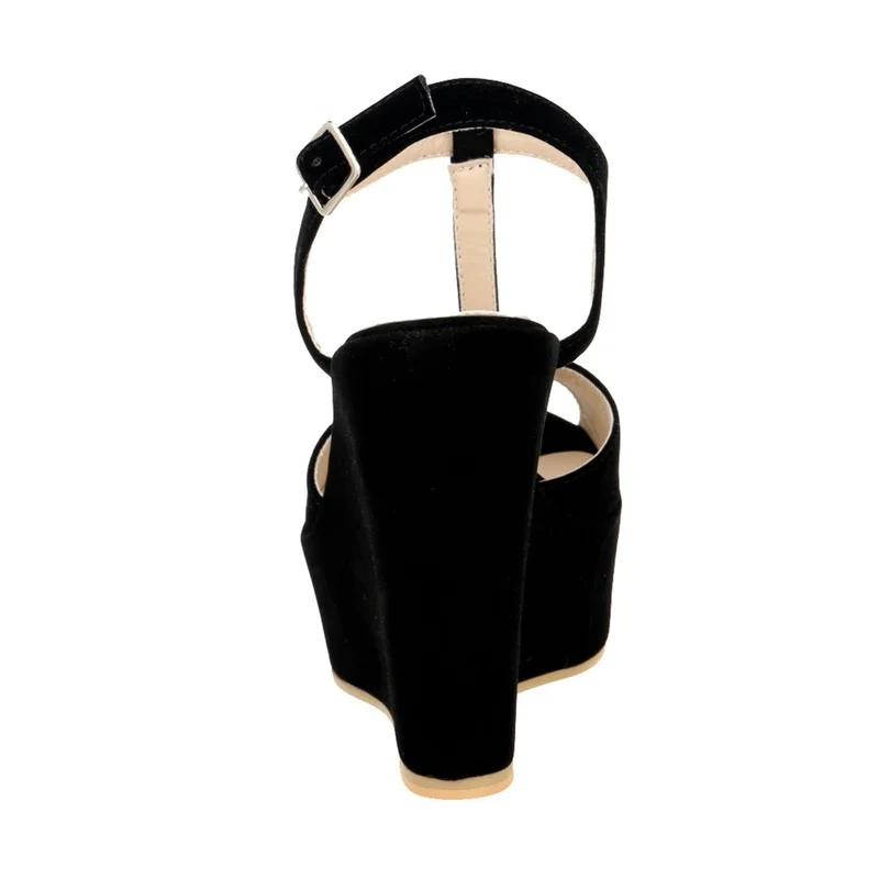 Женские босоножки на высокой танкетке с открытым носком|Боссоножки и сандалии| |