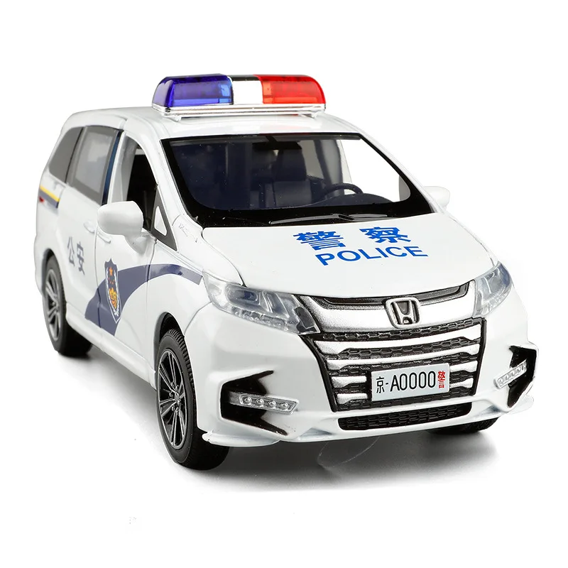 1:32 высококлассная модель автомобиля Honda Odyssey полицейская из сплава Реалистичная