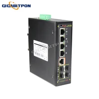 Management Industry 8-port full Gigabit PO Ethernet Smart E Switch 4 * PO + 4 * SFP IEEE 802.3AF / AT IP40 Lightning DIN Rail