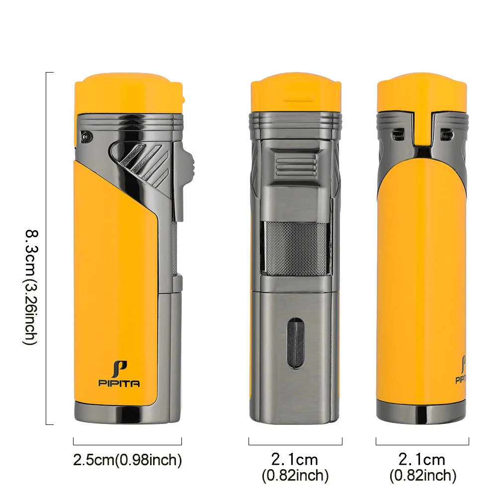 Ветрозащитная Бутановая Зажигалка PIPITA многоразовый фонарь 4 зажигалки с красным