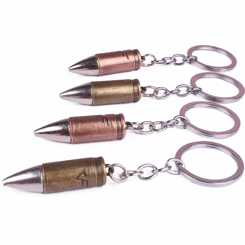 2020New популярный креативный пуля брелок для ключей Ретро Золото Премиум сплав