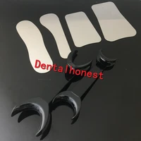 new 4pcs dental clinic stainless steel photographic mirror 4pcs black t shaped dental supplies