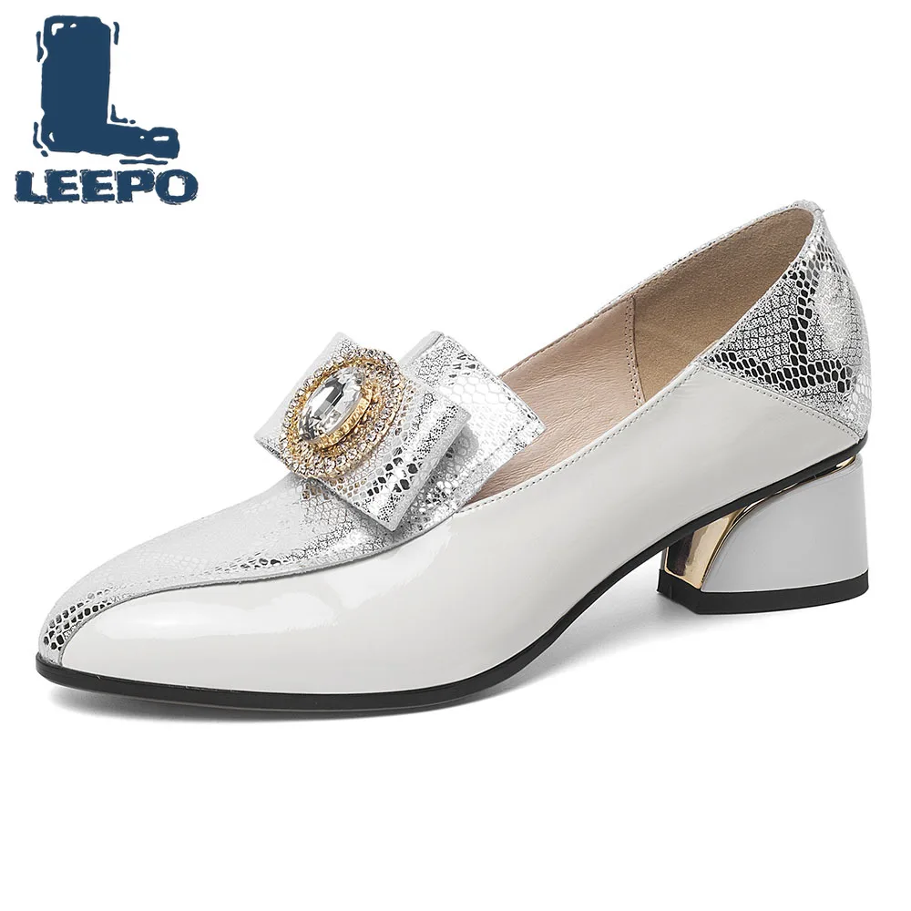 Женские туфли лодочки Летние вечерние из коровьей кожи на высоком каблуке