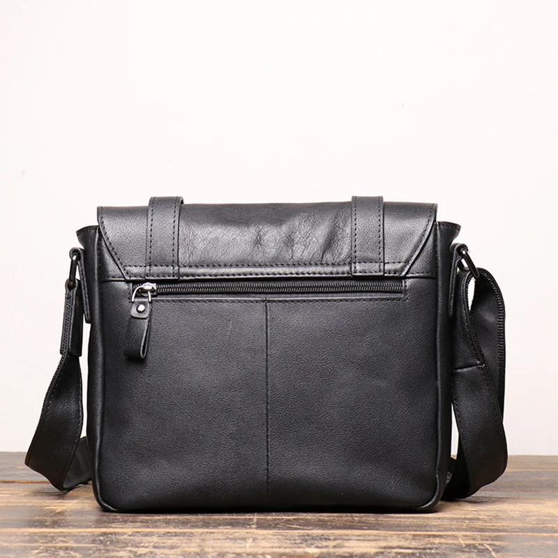 Мужская сумка-мессенджер из натуральной воловьей кожи с натуральным лицевым