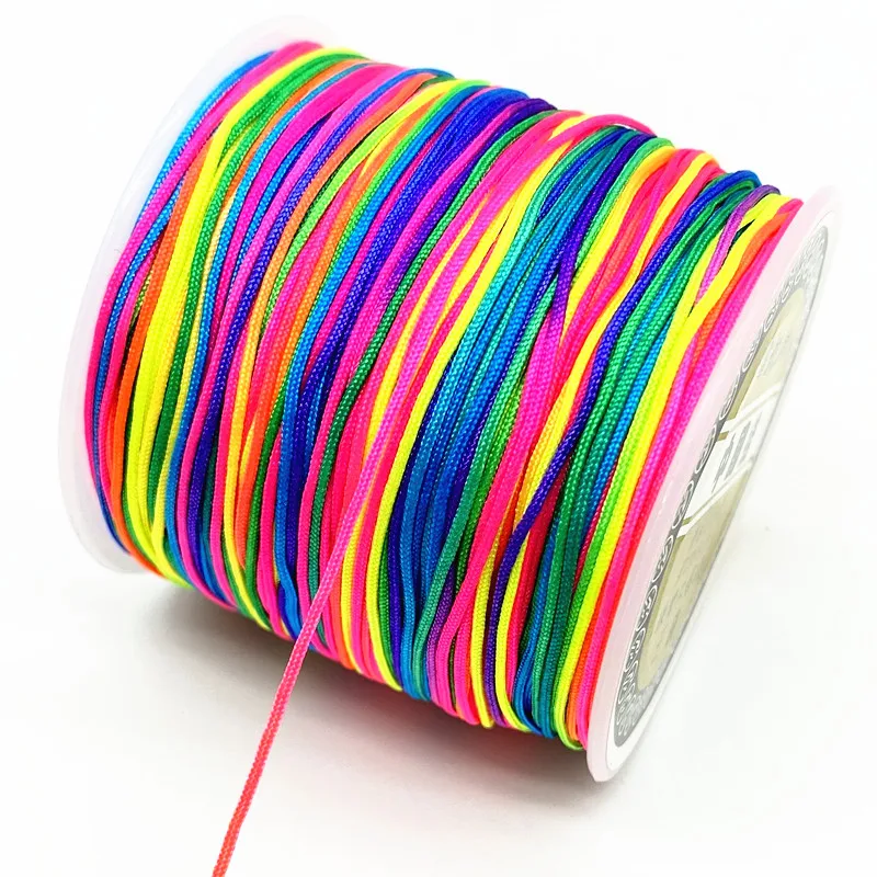 10 ярдов 0 8 мм нейлоновый шнур нить китайский узел макраме браслет плетеная сделай