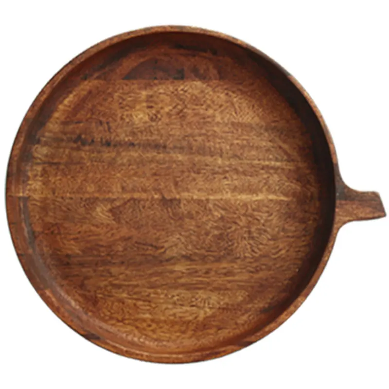 Деревянный поднос с ручкой из манго домашний деревянный для чайного столика в